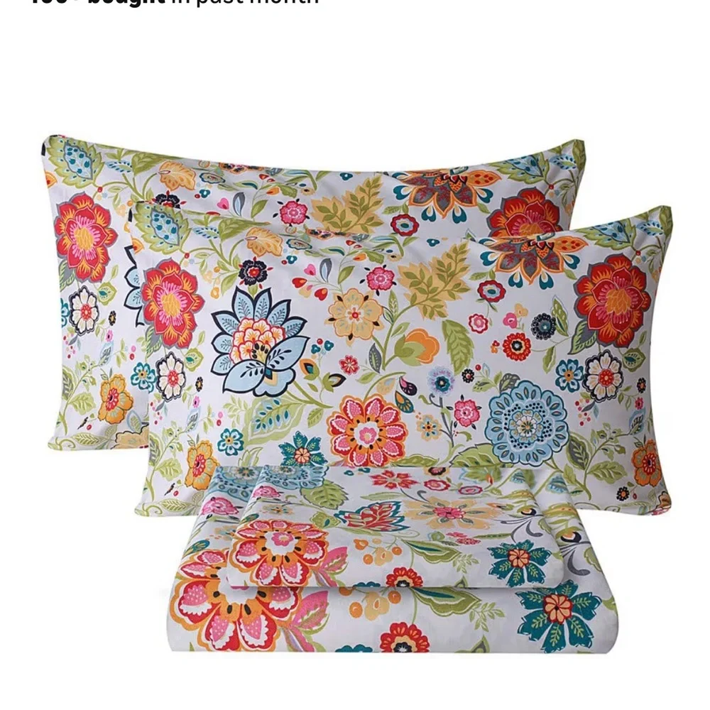 Bedlifes king Sheet Set Ultra Soft Breathable Spring Flower‎
